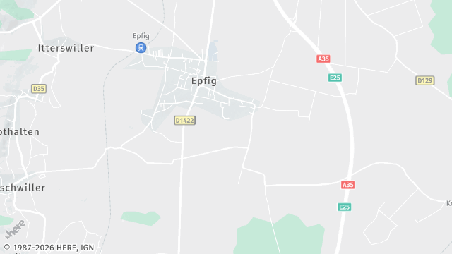 Carte de la zone d'intervention à Epfig