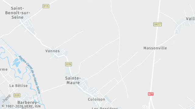 Carte de la zone d'intervention à Sainte-Maure