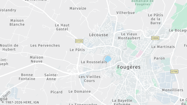 Carte de la zone d'intervention à Lécousse