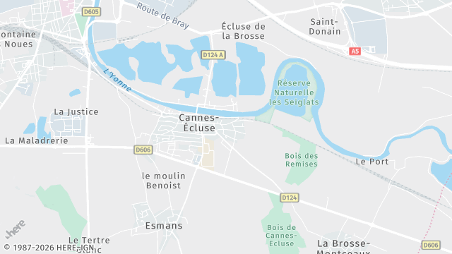 Carte de la zone d'intervention à Cannes-Écluse