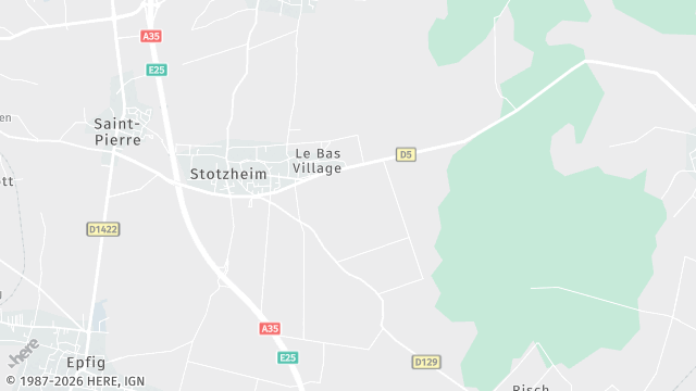 Carte de la zone d'intervention à Stotzheim