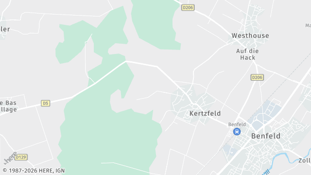 Carte de la zone d'intervention à Kertzfeld