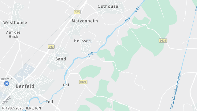 Carte de la zone d'intervention à Matzenheim
