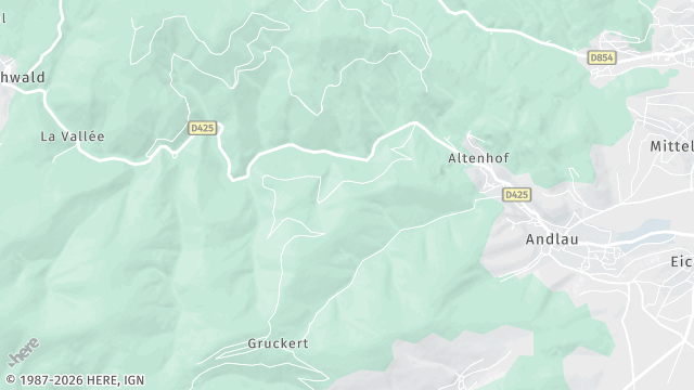 Carte de la zone d'intervention à Andlau