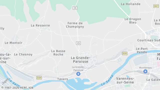 Carte de la zone d'intervention à La Grande-Paroisse