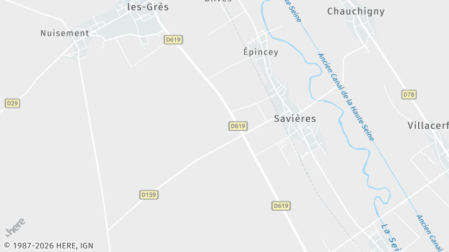 Carte de la zone d'intervention à Savières