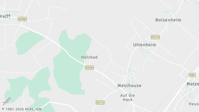 Carte de la zone d'intervention à Westhouse