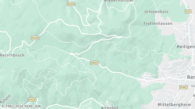 Carte de la zone d'intervention à Barr