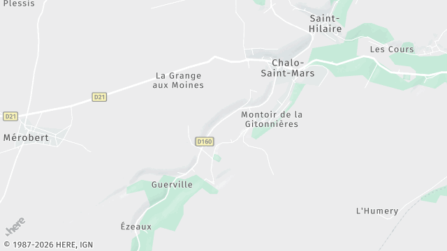 Carte de la zone d'intervention à Chalo-Saint-Mars