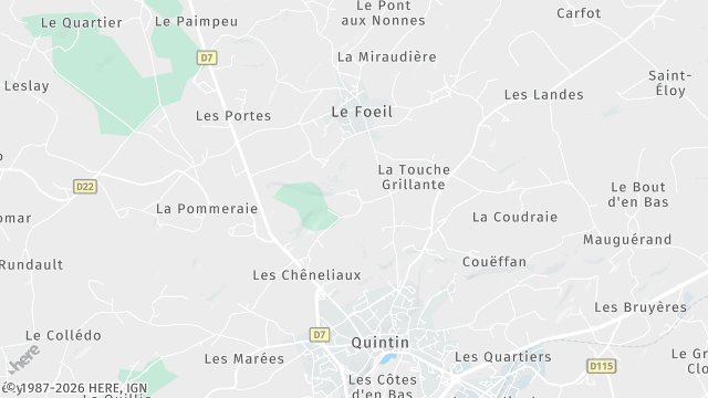 Carte de la zone d'intervention à Le Fœil