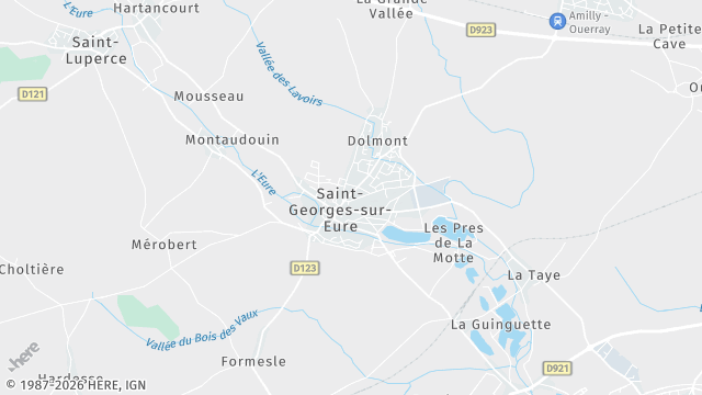 Carte de la zone d'intervention à Saint-Georges-sur-Eure