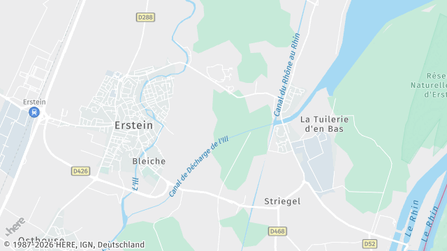 Carte de la zone d'intervention à Erstein