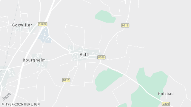 Carte de la zone d'intervention à Valff