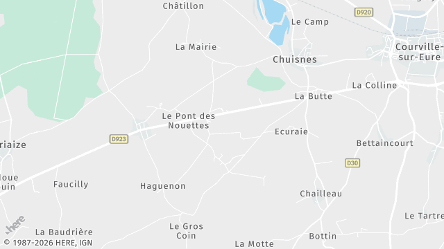 Carte de la zone d'intervention à Chuisnes