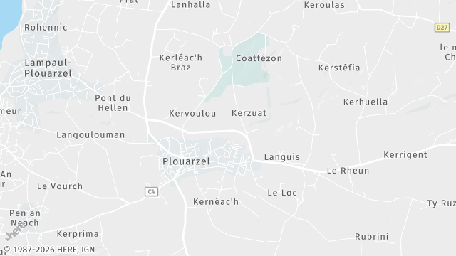 Carte de la zone d'intervention à Plouarzel