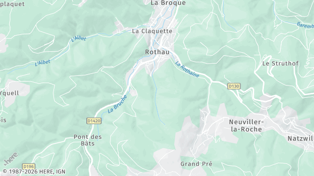 Carte de la zone d'intervention à Rothau