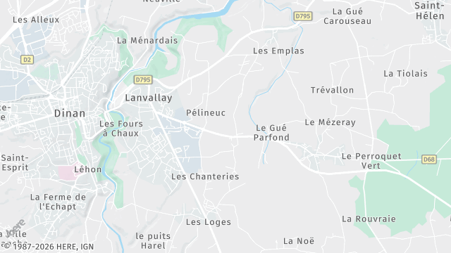 Carte de la zone d'intervention à Lanvallay