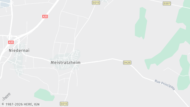 Carte de la zone d'intervention à Meistratzheim