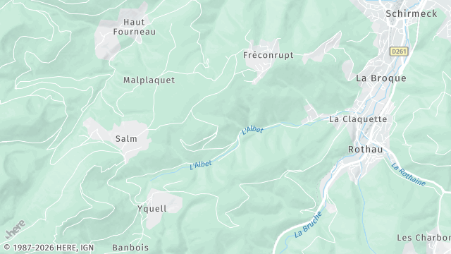 Carte de la zone d'intervention à La Broque