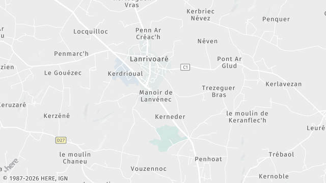Carte de la zone d'intervention à Lanrivoaré