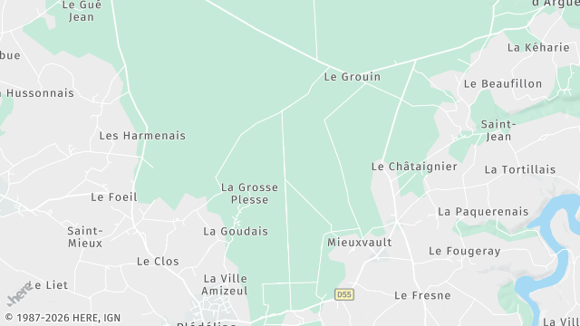Carte de la zone d'intervention à Plédéliac