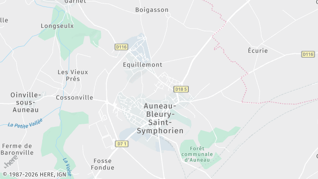 Carte de la zone d'intervention à Auneau-Bleury-Saint-Symphorien