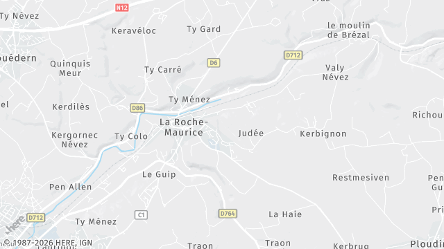 Carte de la zone d'intervention à La Roche-Maurice