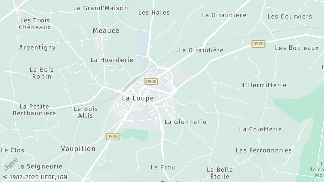 Carte de la zone d'intervention à La Loupe