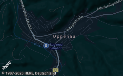 Heizung Map of Oppenau