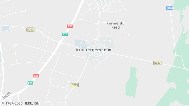 Carte de la zone d'intervention à Krautergersheim