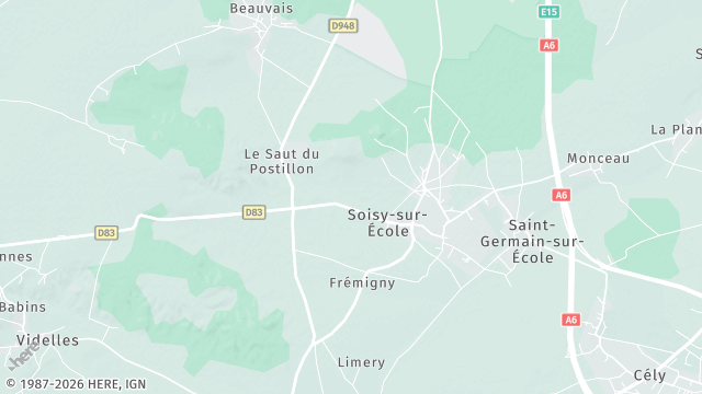 Carte de la zone d'intervention à Soisy-sur-École