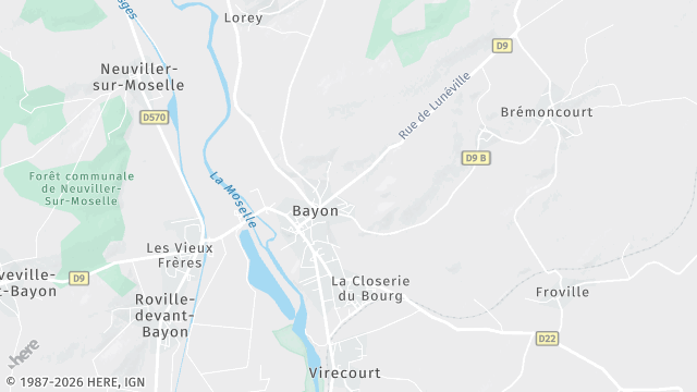 Carte de la zone d'intervention à Bayon