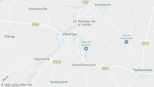 Carte de la zone d'intervention à Vézelise