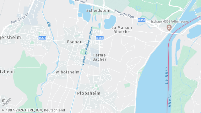 Carte de la zone d'intervention à Eschau