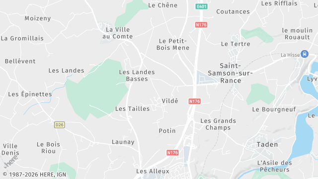 Carte de la zone d'intervention à Taden