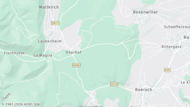 Carte de la zone d'intervention à Rosheim