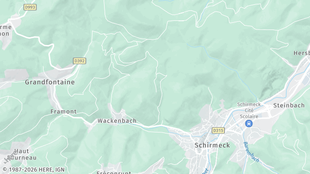 Carte de la zone d'intervention à Schirmeck
