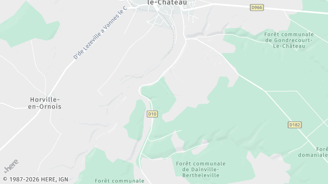 Carte de la zone d'intervention à Gondrecourt-le-Château