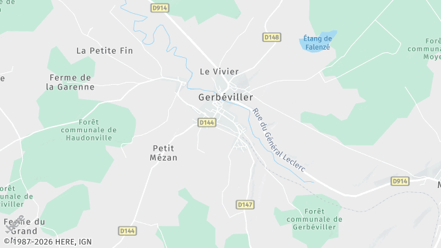 Carte de la zone d'intervention à Gerbéviller