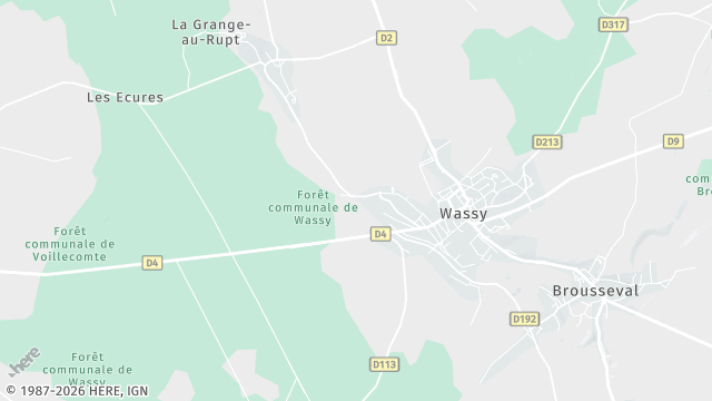 Carte de la zone d'intervention à Wassy