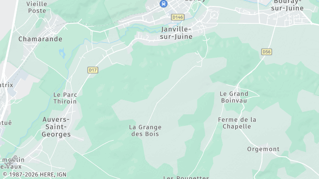 Carte de la zone d'intervention à Janville-sur-Juine