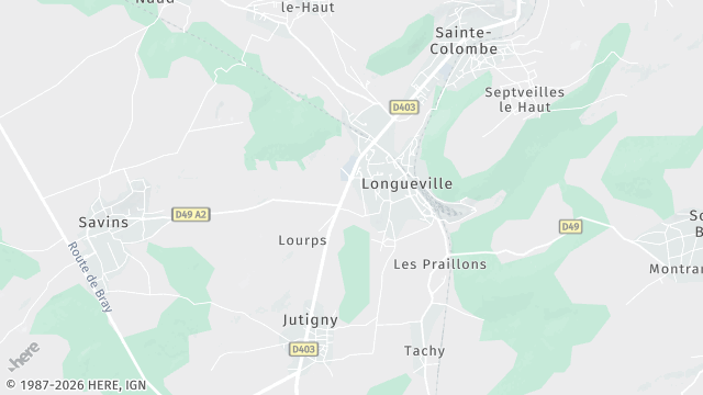 Carte de la zone d'intervention à Longueville