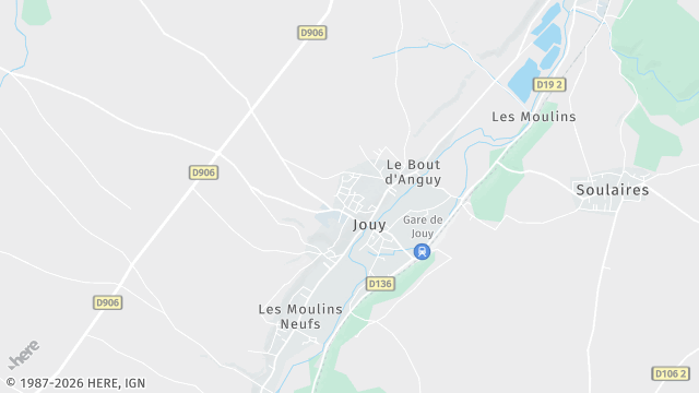 Carte de la zone d'intervention à Jouy