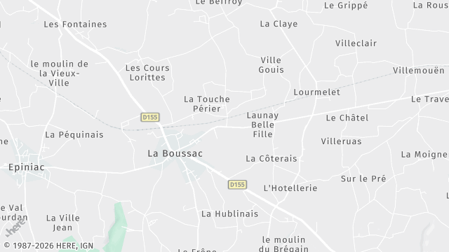 Carte de la zone d'intervention à La Boussac
