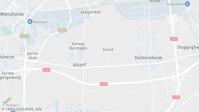 Carte de la zone d'intervention à Altorf