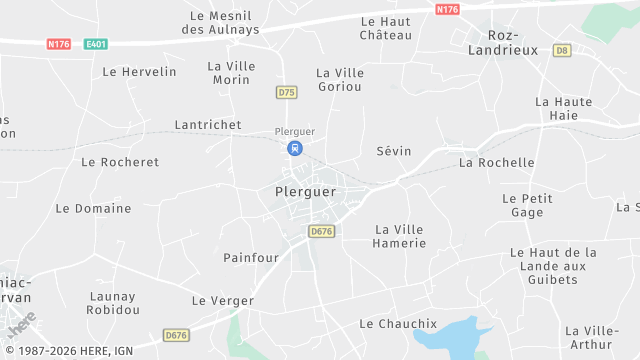 Carte de la zone d'intervention à Plerguer