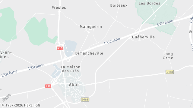 Carte de la zone d'intervention à Ablis