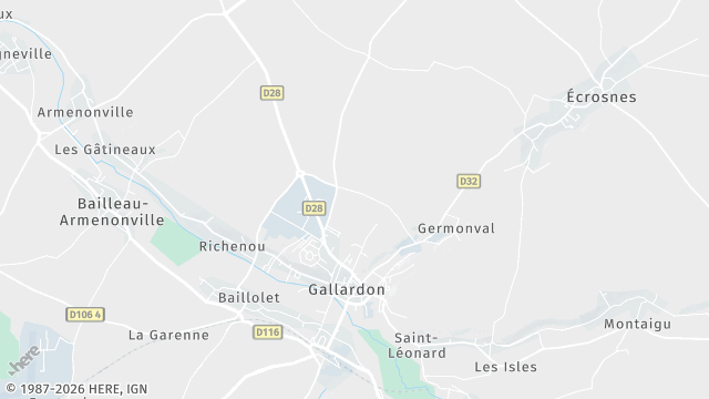 Carte de la zone d'intervention à Gallardon