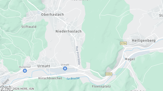 Carte de la zone d'intervention à Niederhaslach