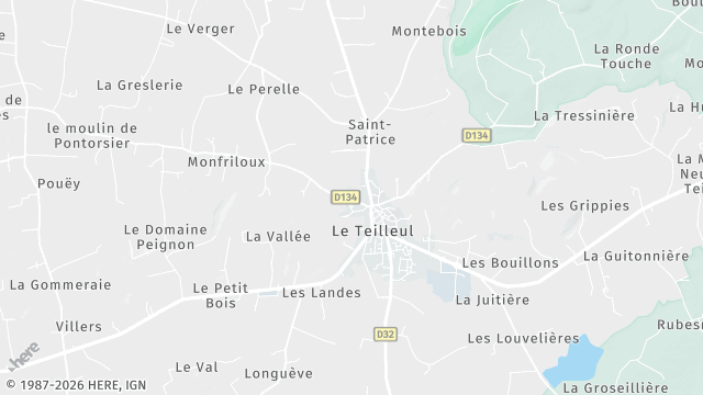 Carte de la zone d'intervention à Le Teilleul